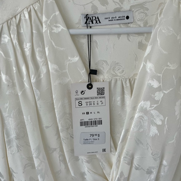 Zara blouse twist crop top - Picture 7 of 9